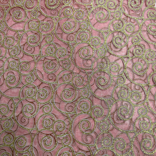 ORGANZA GEOMETRICA CON BRILLO