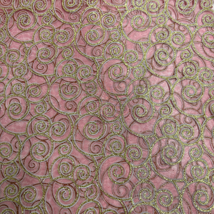 ORGANZA GEOMETRICA CON BRILLO
