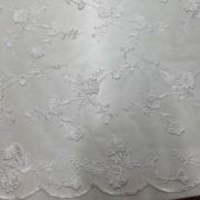 Tul Bordado con Flores 3D